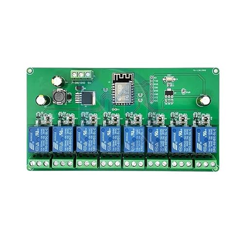 ESP8266 Wirelest WiFi Relay Module 8 Channel ESP-12F Wf Development Board Acdc 5V7-28V Power Supply for New 2025 Arrival High Reliable Electronic Component, Precision, Stable Performance