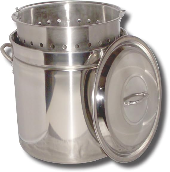 King Kooker KK24SR Ridged Stainless Steel Pot, 24-Quart
