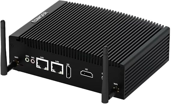 Industrial PC Fanless Mini PC Core i5 8350U, 32GB RAM 256GB SSD, Dual 4K HD Displays, 2 RJ45 LAN, 2 RS232 COM 8 USB, Dual Band WiFi, BT 4.2, Mini PC Win11 for Business Home Industrial LOT