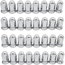 32 Pc Alcoa Style Chrome Lug Nuts For Dually's With Pressed In Washer Attached M14x1.5 Thread Fits Silverado Sierra 3500HD Ford F-350 Ram 3500