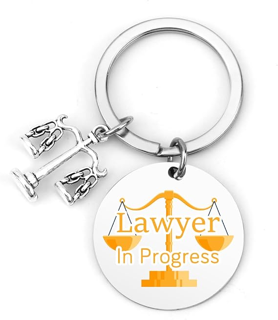 Lawyer Gifts for Men Female Male Keychain Future Lawyer Gifts for Women | Law Students School Graduation Attorney Gift Birthday Thank You Appreciation Gift for Employee Coworker Scales of Justice