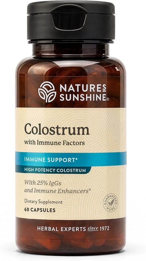 Nature's Sunshine Colostrum with Immune Factors, 60 Capsules | Supports the Immune System and Promotes Gastrointestinal Health