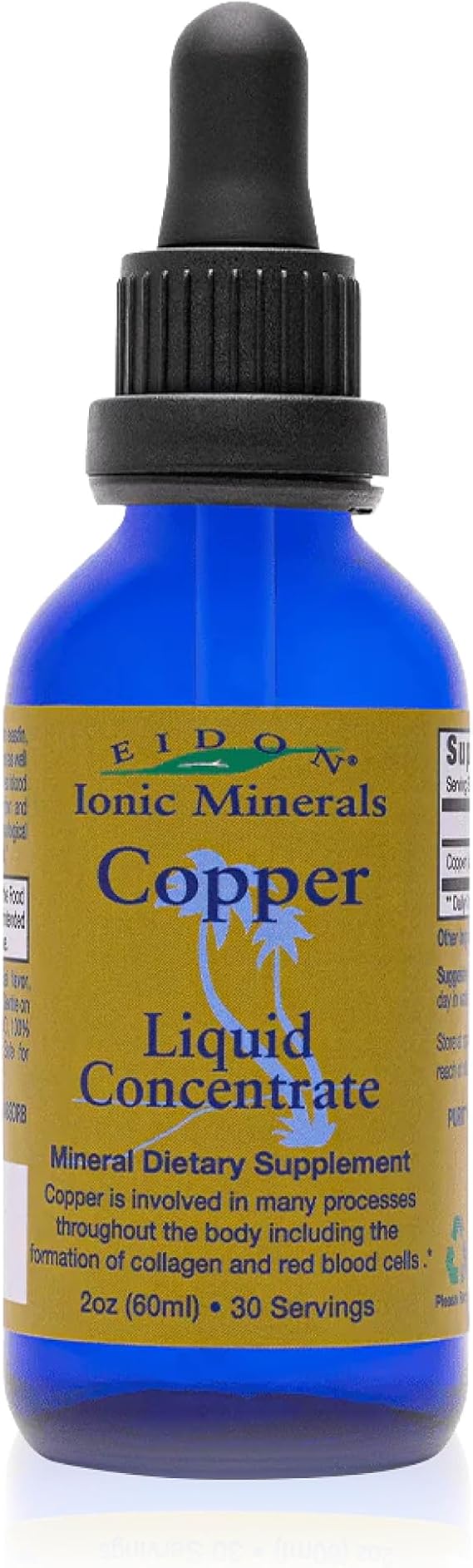 Eidon Ionic Minerals - Liquid Copper Concentrate, Bioavailable - 2 oz