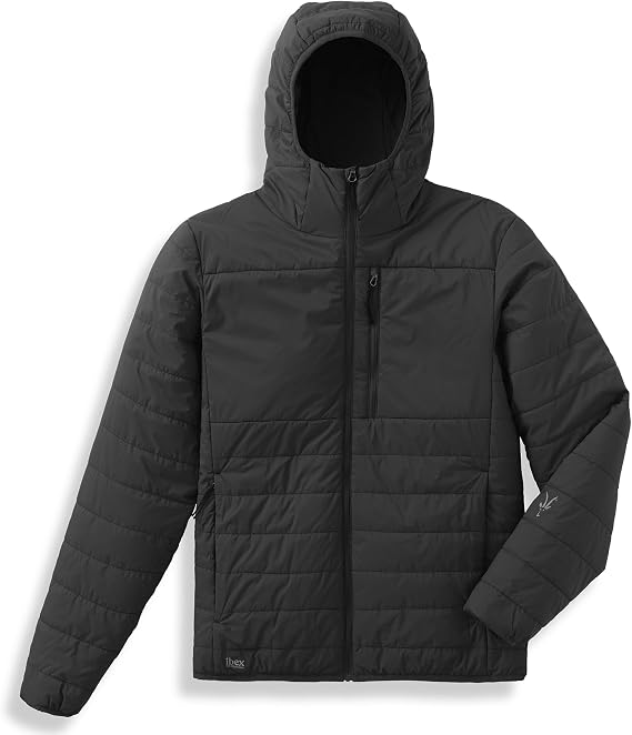 IBEX Men's Merino Wool Aire Lightweight Hoodie, Black, Small