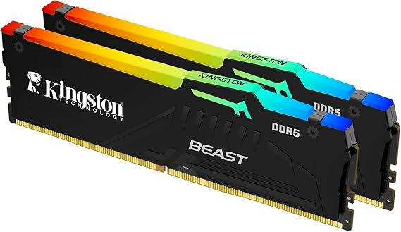 Kingston Beast RGB 32GB DDR5 6000MT/s CL36 DIMM Masaüstü Ram Kit (2x16GB) - KF560C36BBE2AK2/32TR