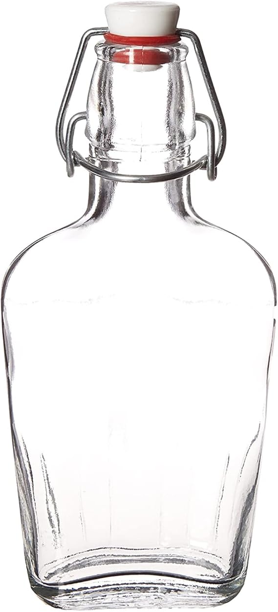 Bormioli Rocco Pocket Flask, 8.5 oz, Clear