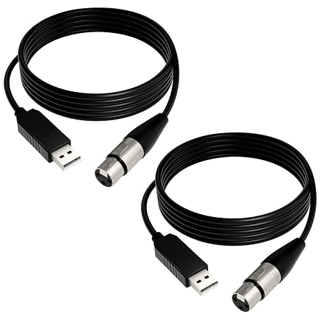 (2PCS) 5.9Ft USB to DMX Cable USB to DMX Interface Cable with FTDI Chip