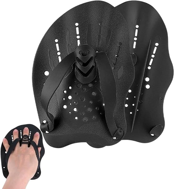 2 pcs Pro Swimming Hand Paddles - Enhance Strength & Speed, Ergonomic Design, Adjustable Straps