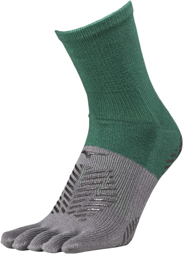 Mizuno P2MX2510 Soccer Wear, Zero Glide Short Socks, 5 Toes, Grip