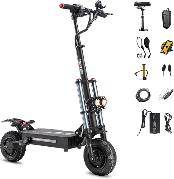 Scooter for Adults, Teewing X5 55mph Electric Scooter with 6000W Dual Motor, 75 Miles Long Range, 11" Tubeless Hybrid Tires