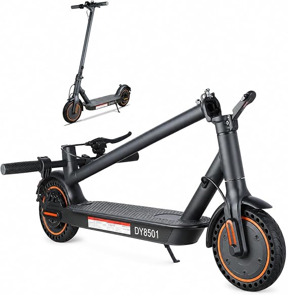 Electric Scooter for Teens & Adults, Portable Folding Commuter E Scooter, 500W Peak Motor, 8.5" Solid Tires, Up to 21Mph Speed and 19 Miles Long Range, Electric Scooter for Outdoor, Short Travel