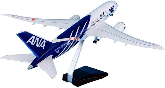 Airplane Model 18.1" 1:150 Scale Model Jet Airplane Model ANA B747-400 Wheel Display Model Plain Resin for Collection or Gift Ornament(ANA B787)