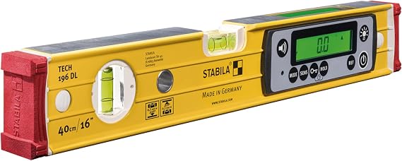 STABILA TECH LEVEL 196, IP67, with Case, 16 in, Cat. No. 39516
