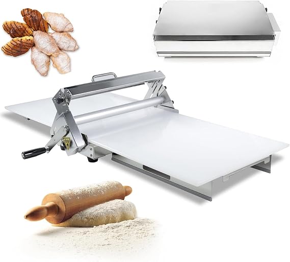 Dough Roller Adjustable Thickness,Folding Dough Roller Machine,with Sheeter Board Manual Dough Roller Machine,for Pizza, Croissants, Pastry & Fondant Table Top Design,Type300
