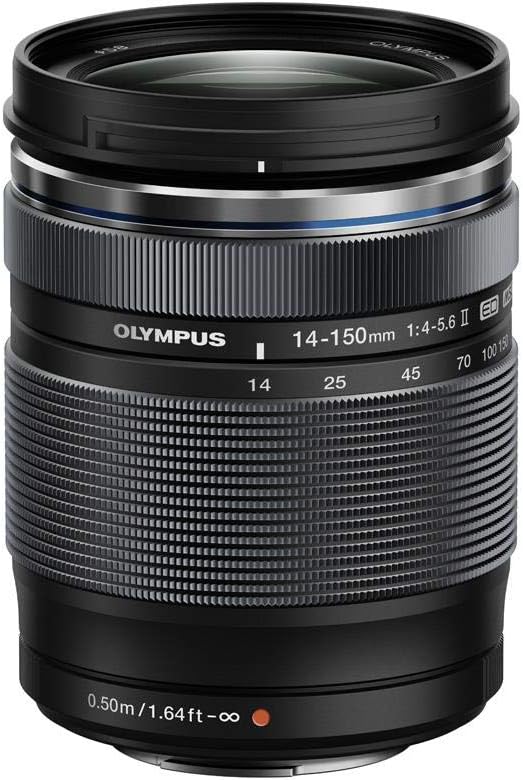 Olympus M.Zuiko Digital ED 14-150mm F4.0-5.6 II Lens, for Micro Four Thirds Cameras (Black)