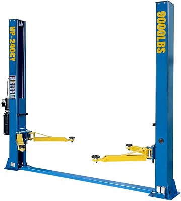 110V Two Post Car Lift, 9,000 LBS Floor Plate 2 Posts Auto Hoist Truck Lift for Garage