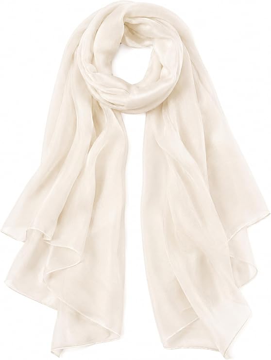 MissShorthair Scarves for Women, Lightweight Sheer Wrap Shawl, 71 x 31 in