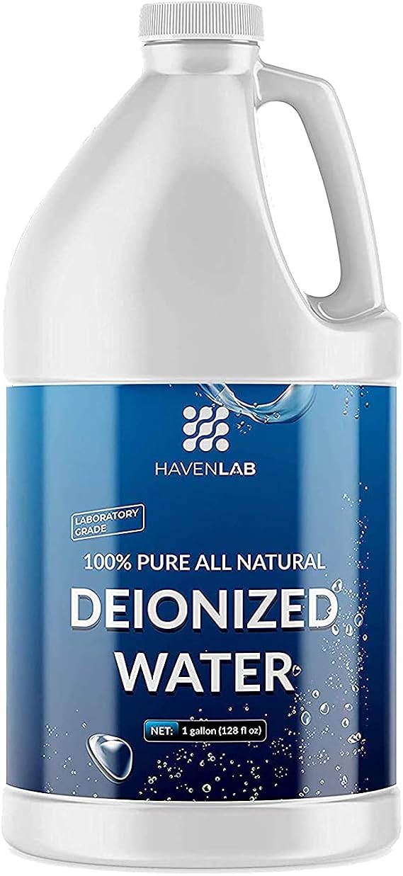 Deionized Water - Demineralized (1 Gallon) Purification Softener for Washing & Cleaning, Automotive Battery Cooling, Laboratory Equipment, Watering Plants, Agua Desionizada Desmineralizada