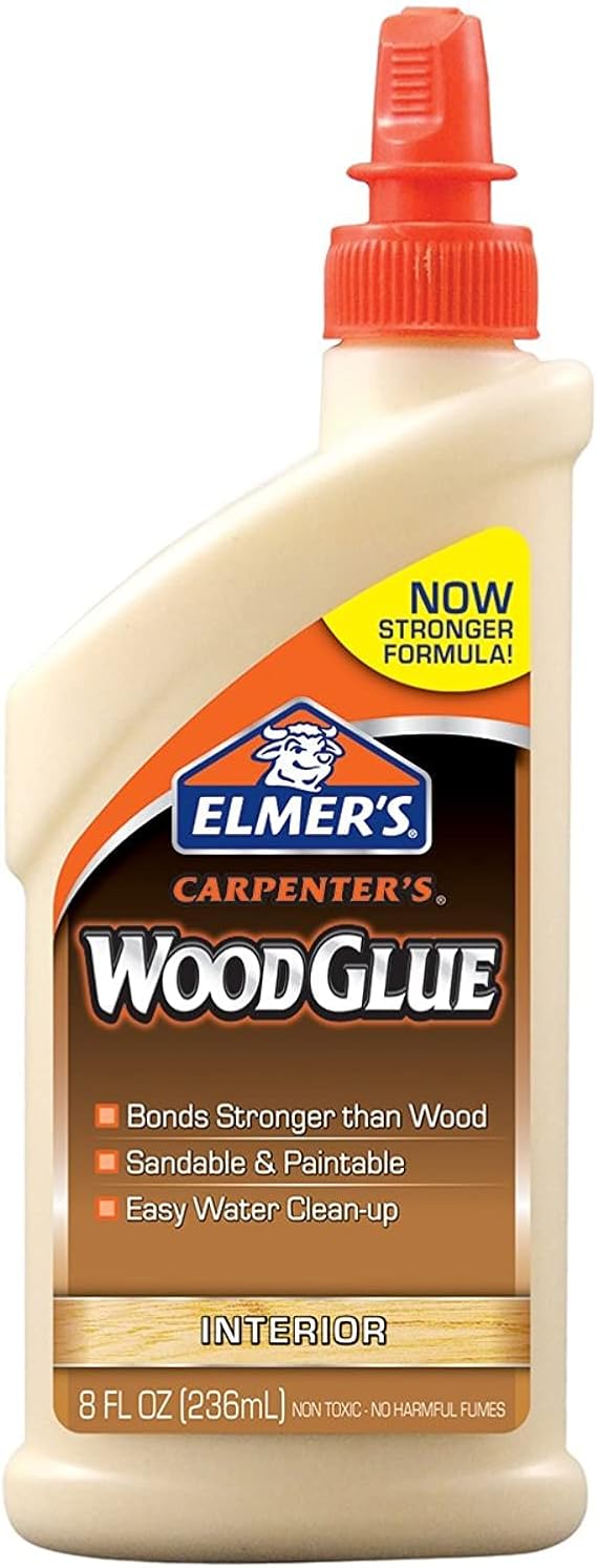 Elmers E7010 Carpenters Wood Glue, Interior, 8 Ounces , Tan
