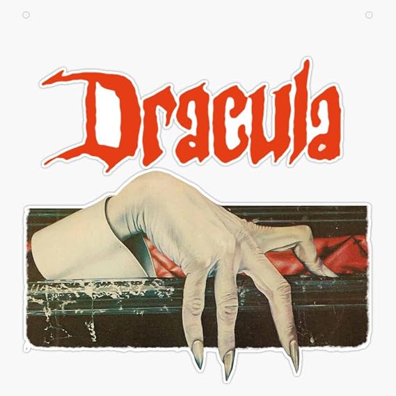Vintage Dracula Window Bumper Sticker Decal 5"