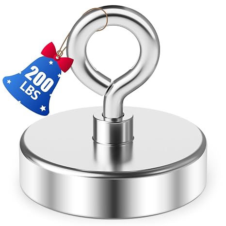 Fishing Magnets 200 Lbs Pulling Force, Magnetic Fishing (1.75")