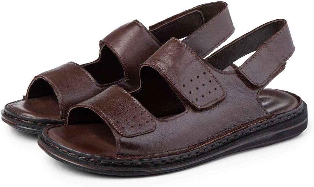 Ducavelli Luas Genuine Leather Men's Sandals, Genuine Leather Sandals, Orthopedic Sole