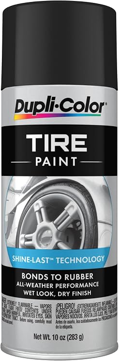 Dupli-Color Tire Paint, Black, 12 oz
