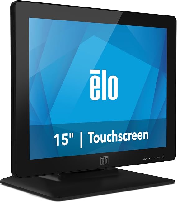 Elo 1523L 15" Square TouchPro PCAP Touchscreen Monitor | PCAP 10 Touch, 1024 x 768, VGA, DVI, HDMI, Black, with Stand