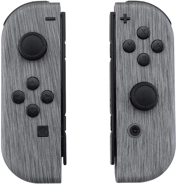 MODDEDZONE Controller compatible with Custom Joy-Con's Soft Touch Finish Unique Design... (Multiple Designs Available) (Brushed Silver)