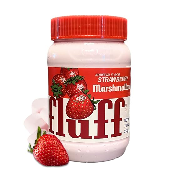 Fluff Marshmallow Spread, Delicious Strawberry Flavor, 7.5oz (Pack of 1)