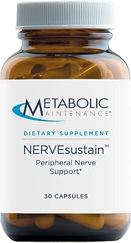Metabolic Maintenance NERVEsustain - Peripheral Nerve Support Supplement - Alpha Lipoic Acid & B Vitamins - Neural Health & Neurotransmission Support - Vegetarian - 15 Servings - 30 Capsules