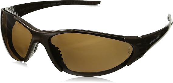 Crossfire Eyewear 181813 Core Polarized Safety Glasses with High Definition Brown Polarized Lens and Mocha Brown Frame