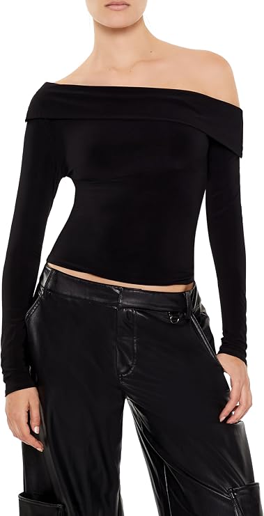 Forever 21 Women's Foldover Off-The-Shoulder Top