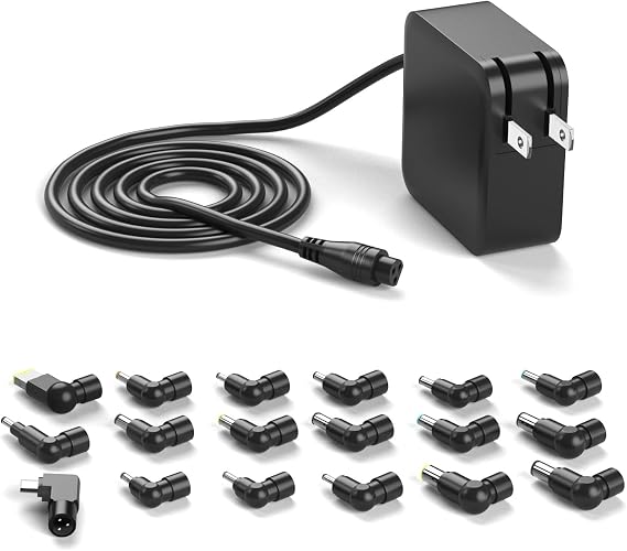 Powseed 100W 90W Universal Laptop Charger AC Adapter with USB Port for Lenovo HP Dell Acer ASUS Gateway Toshiba Samsung Sony 65W 45W 5V 12V 18.5V 19V 19.5V 20V Power Supply Cord with 18 Tips USB C
