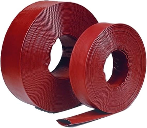 (4" Dia. x 100 ft) 150 PSI - High Pressure, Heavy Duty Lay Flat Discharge and Backwash Hose, 10 Bar Reinforced PVC Construction