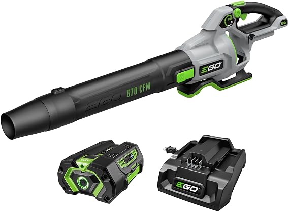 EGO POWER+ Cordless Electric Leaf Blower, 670 CFM, with Battery - LB6703