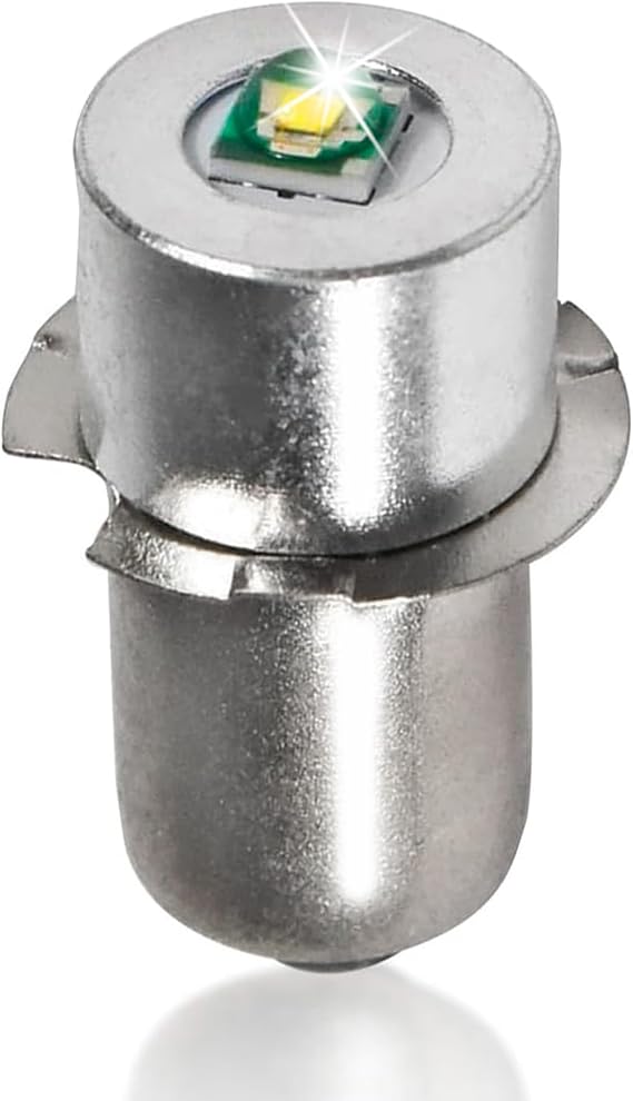 HQRP P13.5S Base Upgrade Flashlights LED Bulb 1.3W, 6-24 VDC, Cool White 6000K Compatible with Dewalt DW908 / DW919 / DW906 / DW918 / DW904 / DW902 / DW904 / DW9043 / DW9083 / DW9063 / DW9023