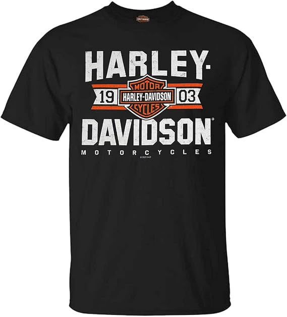 Harley-Davidson Men's Varsity B&S Short Sleeve Crew-Neck T-Shirt - Black
