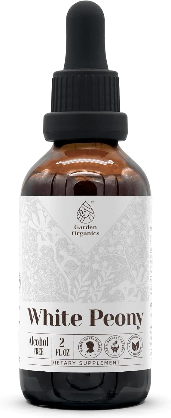 White Peony Alcohol-Free Natural Tincture Extract, Immune System Booster, Liquid Drops Made from 100% (2 fl oz)