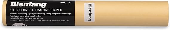 Bienfang Sketching & Tracing Paper Roll, Canary Yellow, 12 Inches x 20 Yards - for Drawing, Trace, Sketch, Craft, Sewing Pattern