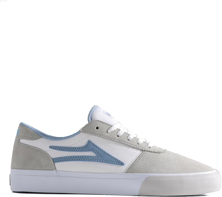 Lakai Manchester Men's Skate Shoes - Low Cut Skate Shoes for Men, Durable, Breathable and Grip - Glacier Grey White, Size, Glacier Grey White