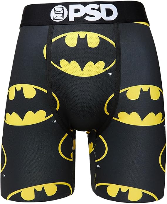 PSD Men's Dc Batman Boxer Briefs, Black, L