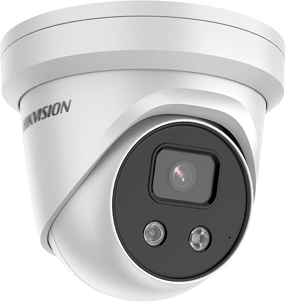 DS-2CD2347G2-LSU/SL 4MP PoE IP Turret Camera 24/7 Colorful Strobe Light & Audible Warning H.265+ 130dB WDR, IP67 Waterproof 2.8mm Lens Hik NVR/Hik-Connect APP Compatible