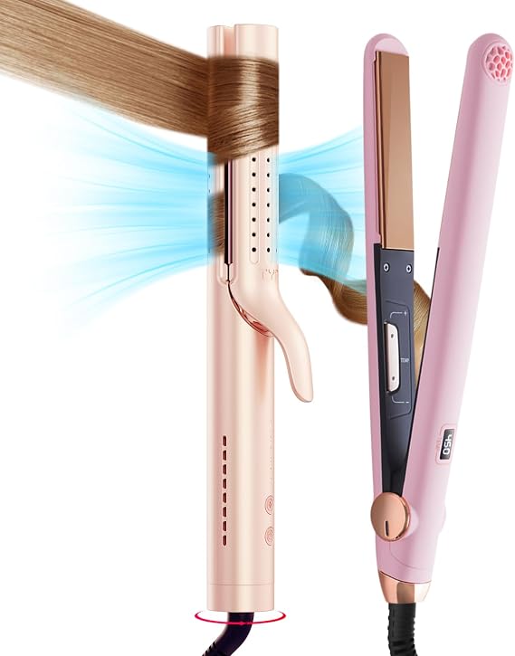Upgraded TYMO Airflow Curling Iron + Flat Iron Hair Straightener