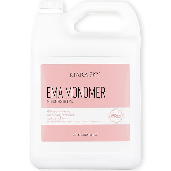 Kiara Sky EMA Professional Liquid Monomer for Acrylic Nails (1 Gallon/128 oz)