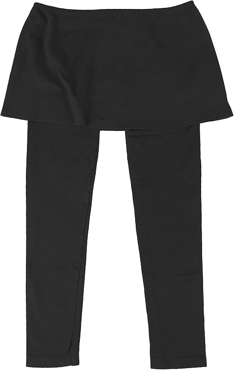 Kurve Girls Stretch Capri Skirt Leggings Kids Seamless Dance Gymnastic Active Pants UV Protective Fabric UPF 50+ Made in USA KLG007 Black S/M