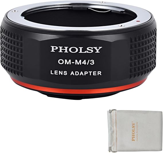 PHOLSY Lens Adapter Compatible with Olympus OM Lens to MFT M4/3 Camera