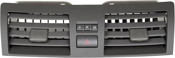 A/C Heater Vent 55660-06100 Dual Center Dash Air Vent Compatible with Toyota Camry XLE 2007-2011 Center Dashboard Air Outlet Louver w/Emergency Switch Clock Button Replace OE 5566006100