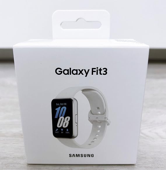SAMSUNG Galaxy FIT 3 [2024] 1.6" AMOLED Display | Up to 13 Days of Battery Life | Over 100 Watch Faces | Over 100 Workout Modes | International Model - (Silver)