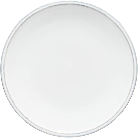 Costa Nova Ceramic Stoneware 9'' Salad Dessert Plate - Friso Collection, White | Microwave & Dishwasher Safe Dinnerware | Food Safe Glazing | Restaurant Quality Tableware